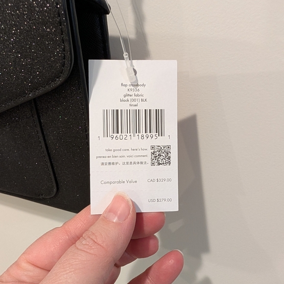 🎉 SALE 🎉 NWT Kate Spade Tinsel Flap Crossbody Convertible Clutch Glitter - Picture 12 of 16